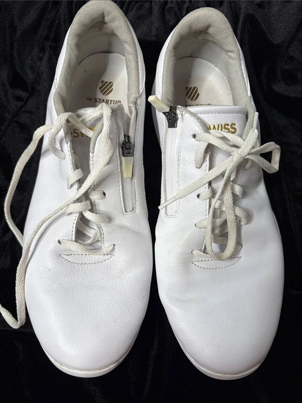 K-Swiss Men’s Icon Startup White Leather Casual Athletic Zipper Sneaker Shoe Z